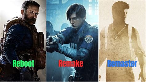 remaster vs remake vs reboot